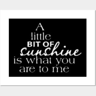 A LITTLE BIT OF SUNSHINE IS WHAT YOU ARE TO ME Posters and Art